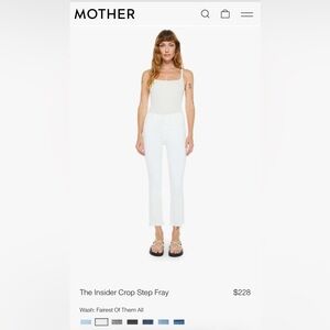 MOTHER Women's Cream Straight Leg Jeans